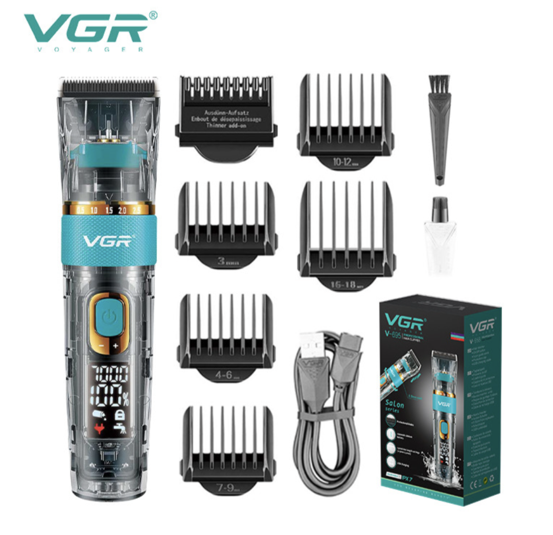 Машинка для стрижки VGR V-695 для волосся та бороди ∙ Акумуляторна бездротова машинка VGR V-695