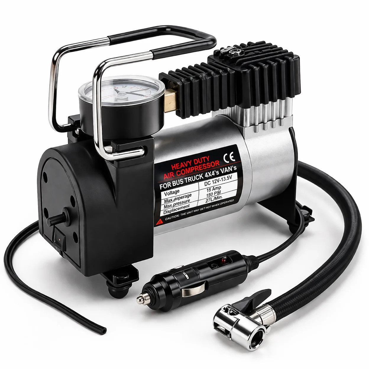 Автомобільний компресор 12V Air pump AND XL-823 для шин • Портативний насос від прикурювача для авто, позашляховика, мікроавтобуса
